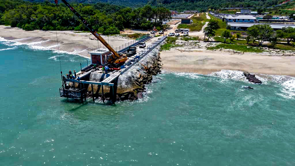 馬來西亞霹靂州 新建蝦場養殖海水供水