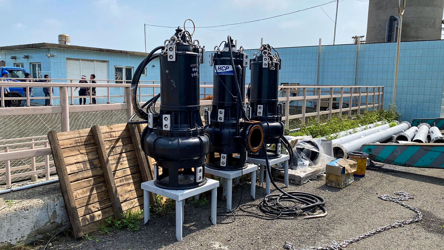 台灣雲林 下崙漁業養殖生產區海水統籌供應系統