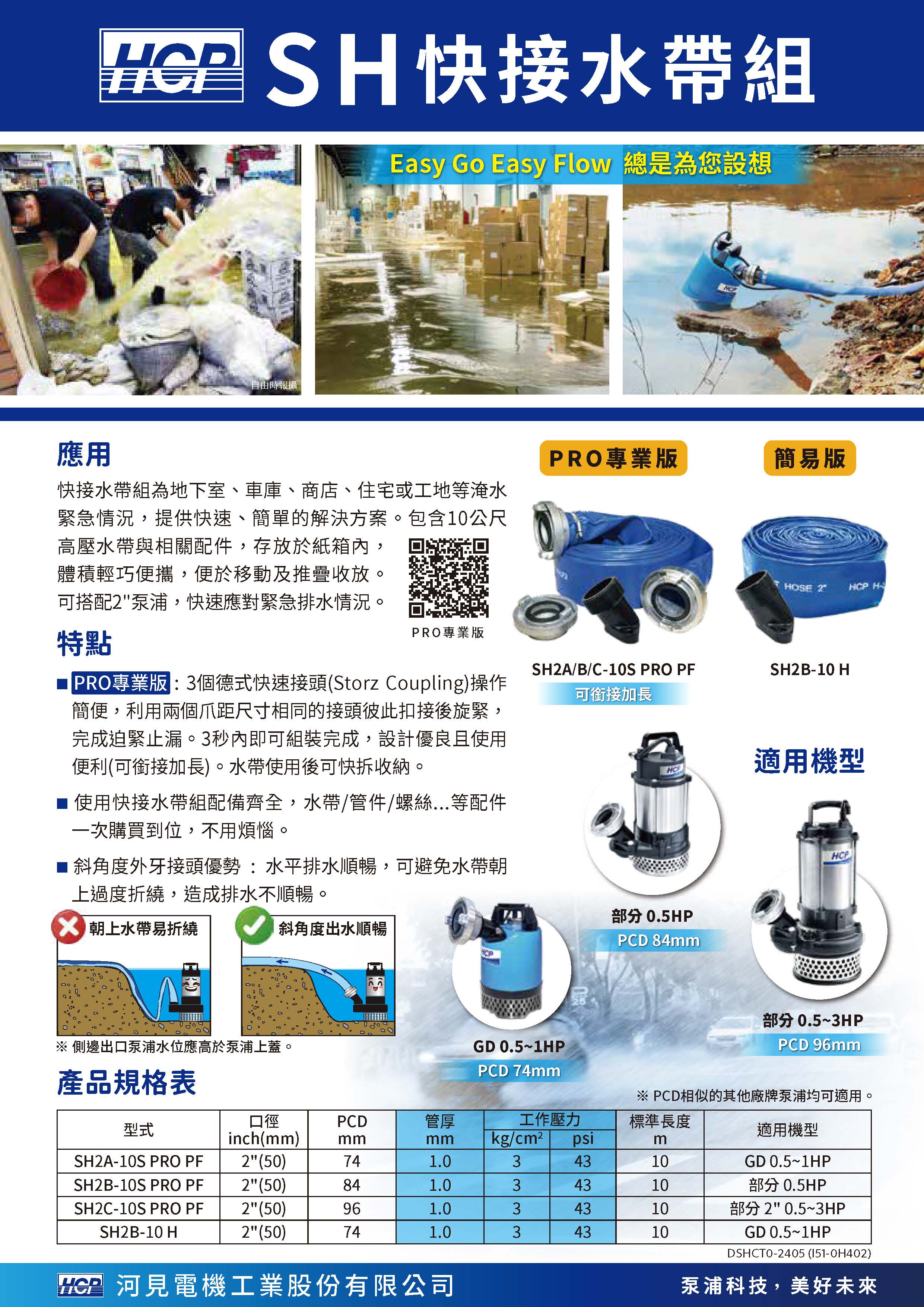 [新品上市] SH2B-10 PRO 快接水帶組